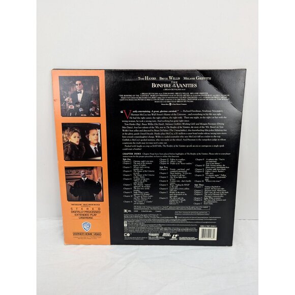 The Bonfire Of The Vanities Laser Discs Warner Home Video 1991 - Picture 10 of 10